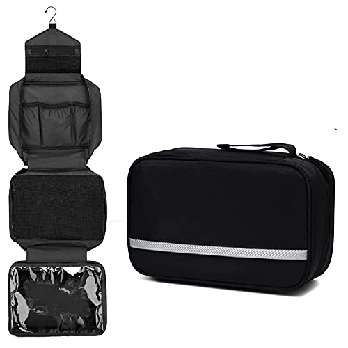 ZEACCT 1-Piece Waterproof Hanging Toiletry Bag, Travel Makeup & Cosmetic Organizer for Gym, Vacation, Business, and Home Essentials - Suitable for Men & Women