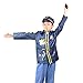 IAMGlobal Police Officer Costume Set, Boys Girls Police Costume with Role Play Kit, Policeman Role Play Dress up Set Cosplay Set for Christmas, Halloween, Party Favors for Fun (Ages 3-6)