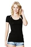 ZENANA OUTFITTERS WOMEN'S RAYON SCOOP NECK T-SHIRT