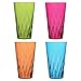 Palmetto 20-ounce Plastic Tumblers | set of 16 in 4 Assorted Colors