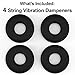 Z Best Tennis Vibration Dampeners - Reduce String Rattle and Elbow Pain - Shock Absorbing Set - Great for Racquetball, Squash, Badminton - 4 Pack (Black)