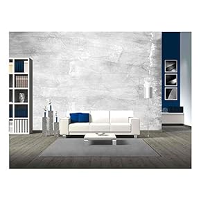 White Background Painted Wall Texture - Removable Wall Mural | Self-Adhesive Large Wallpaper - 66x96 inches