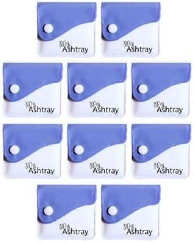 MyAshtray Ten Lavender and White Pocket Ashtrays
