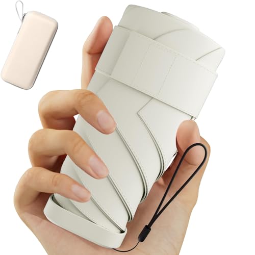 Mini Umbrella Sun Protection - UPF 50+ UV Umbrella Protection Sun, Small Compact Lightweight Design Fits in Pocket or Bag, Wallet Umbrella, Travel Umbrella for Adult Kids