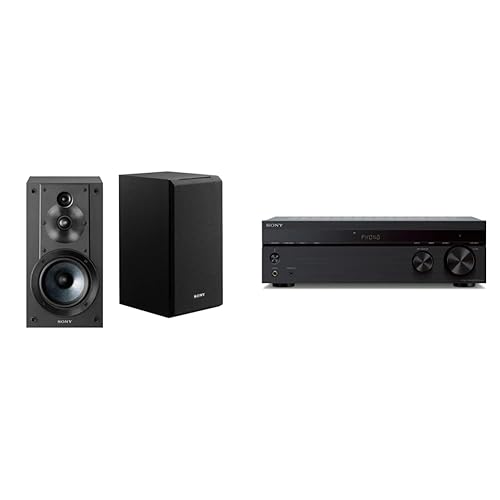 Sony SSCS5 3-Way 3-Driver Bookshelf Speaker System (Pair) Black