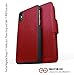 Dreem Fibonacci 2-in-1 Wallet Case for Apple iPhone X & Xs - Luxury Vegan Leather, Magnetic Detachable Shockproof Phone Case, RFID Card Protection, 2-Way Flip Stand - Red