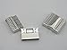 3 sets 20.0x3.0mm Shiny Rhodium Dotted Strong Magnetic Clasp For Leather Cord