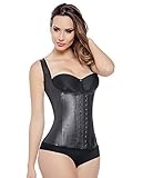 Ann Michell 2027 Latex Full Vest Black (36 - Medium)