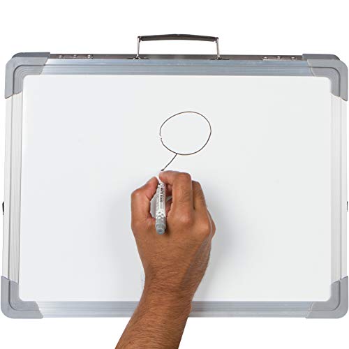 Desktop Dry Erase Whiteboard 16" x 12" Double Sided Small White Board Easel, Foldable