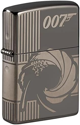 – James Bond 007, Black Ice – Mechero para tormentas, Recargable, en Caja de Regalo