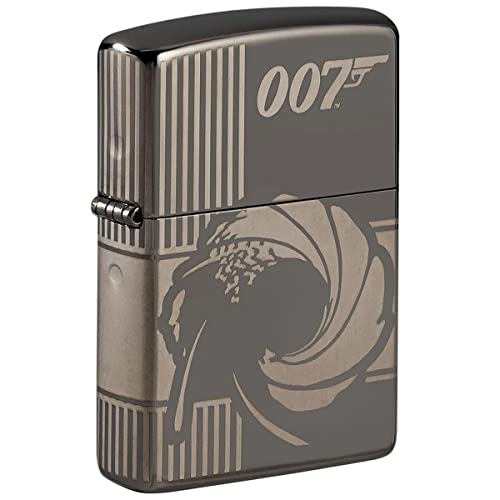 – James Bond 007, Black Ice – Mechero para tormentas, Recargable, en Caja de Regalo