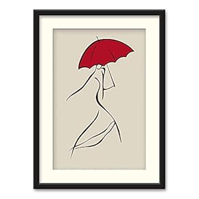 Black Framed Canvas Wall Art Line Drawing of Woman Home Artwork Decoration for Living Room, Bedroom - 23x31 inches
