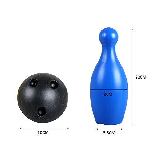 Bowling Set with Platisc Skittles and Balls Large Size Indoor Outdoor