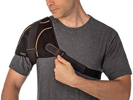 Copper Fit Rapid Relief Shoulder Wrap with Hot/Cold Ice Pack Underwear, Black