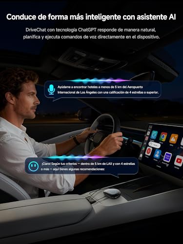 Wireless Android Auto CarPlay Adapter, AI Box CarPlay Android Wireless Auto with Built-in 4GB+64GB, 4G/WLAN/BT Dual/USB, GPS, AI, MicroSD, OTA, Split Screen, CB6C