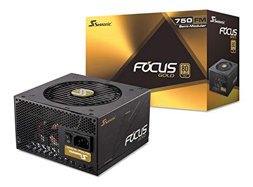 Seasonic FOCUS 750 Gold SSR-750FM 750W 80+ Gold ATX12V & EPS12V Semi-Modular  7 Year Warranty Compact 140 mm Size Power Supply (Best Pc Power Supply)