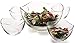 Large Clear Glass Wavy Salad Bowl, Mixing Bowl, All Purpose Round Serving Bowl…