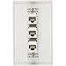 BUYER'S POINT Cat6 Female-to-Female Wall Plate | UL Listed, 3 Ports with an Easy Install Low Voltage Mounting Bracket, Perfect for High Speed Data Connection at Work or Home (White) — 1 Pack