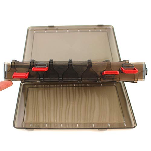 Angelkasten 14 Compartments Brown Double Sided Lattice Fischköder Hakengeschirr-Speicher-Fall-Fischerei-Kasten Brown… – Bild 7