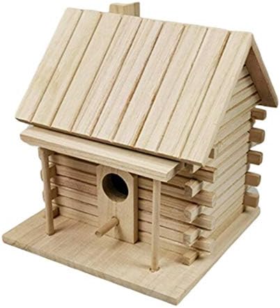 EZIZB Mini Birdhouse For Sparrow Birds DIY Crafts Wood Birdhouse Unfinished Wood Ready To Paint Or Decorate