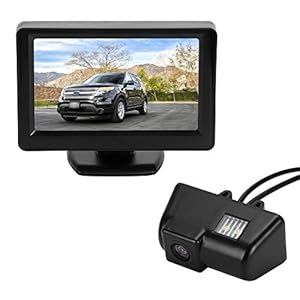 Achteruitrijcamera auto achteruitrijsysteem afstandslijnen kentekenplaatverlichting + 4,3″ inch DVD-monitor TFT KFZ LCD display voor Ford Transit MK6 / MK7 Transporter