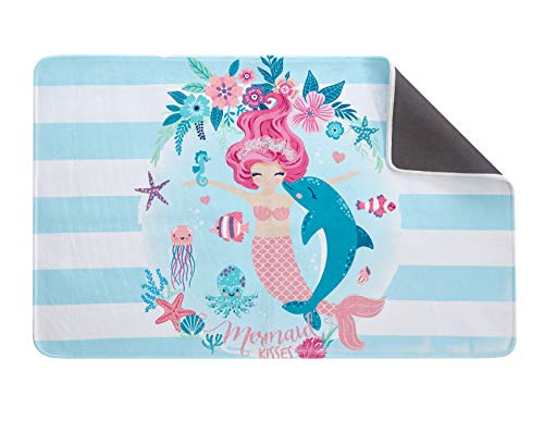 Heritage Kids Royal Plush Area Rug with Anti Skid Back, Mermaid, 30"x46", Multi