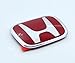 Exotic Store Brand New 3 Colors Modified Black Red H 50x40mm Steering Wheel For CIVIC ACCORD FIT CRZ CRV ODYSSEY S2000 FA5 FD2 FG1 Odyssey Type B Steering wheel Emblem Badge (Red Base+ Chrome H)