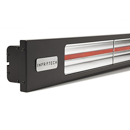 Infratech Slimline Series 63 1/2-inch 3000w Single Element Electric Infrared Patio Heater - 240v - Matte Black - Sl3024bl