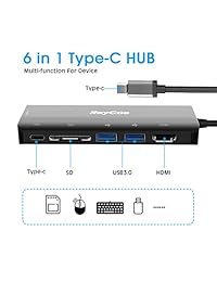 Tipo C HUB, gris