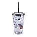 Silver Buffalo PT12087 Universal Polka Dot The Secret Life of Pets Norman Plastic Cold Cup with Lid and Straw, 16-Ounces