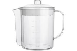 Luxshiny 1500Ml Grease Separator for Cooking with Strainer: Oil Broth Separator Measuring Cup for Home Use