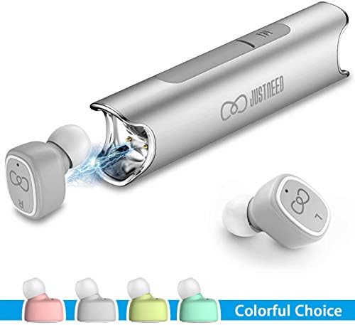 True Wireless Earbuds, Stereo Headphones TWS Bluetooth 4.2 in-Ear Earbuds with Charging Case Built-in Microphone IPX7 Headset, Premium Sound with Bass for Running Sport Workout (Comfy and Easy Pair)