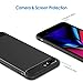JETech Case for iPhone 8 Plus and iPhone 7 Plus, Protective Cover with Shock-Absorption and Carbon Fiber Design, Black