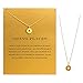 BPNHNA Clavicle Necklace with Blessing Gift Card,Small Dainty Gold Compass Pendant Chain, Classy Costume Choker Jewelry Favors