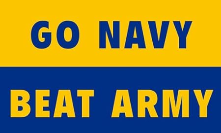 Amazon アメリカンビニール 3x5インチ Go ネイビー ビートアーミーステッカー カレッジフットボールチーム ライバルミリタリー ファン ステッカー デカール 車 バイク