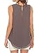 Eliacher Women's Casual Summer Chiffon Blouse 8267 (XXXL,Dark Gray)