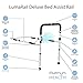 LumaRail Bed Assist Rail, Support Bar Handle. Includes LED Motion Sensor Nightlight + FREE Anchor Strap. Works with LOW BEDS. 