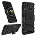 IRUNME for Samsung Galaxy A20 Case/Galaxy A30 Case,Galaxy A20/A30 Phone Case with [Tempered Glass Screen Protector],Full Body Protect Case with Belt Clip Kickstand for Men/Women (Black)