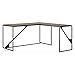 Bush Furniture Refinery 62W L Shaped Industrial Desk with 37W Return in Rustic Gray