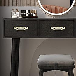 Semetall 4.2" Drawer Pulls, Modern Gold Cabinet
