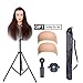 HOOMBOOM Mannequin Head Stand - Mannequin Block Head Holder Metal Adjustable Tripod Stand Holder for Training Head (Mannequin head tripod stand 1)