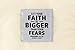 Double Creek Bible Case Cover for Women Organizer with Handles and Pockets Let Your Faith Be Bigger Than Your Fears