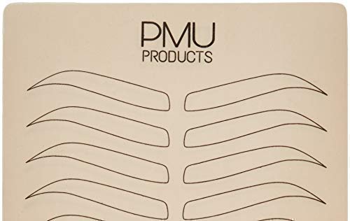 Premium Microblading Practice Skin For Cosmetic Tattooing | Realistic Double-Sided Beauty Tattoo Practicing Skins | Special Eyebrow Designs For Microblading (Black - 10 Pack)