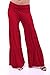 Boutique Republic Womens Solid Knit Ruffled Flare Palazzos Pants