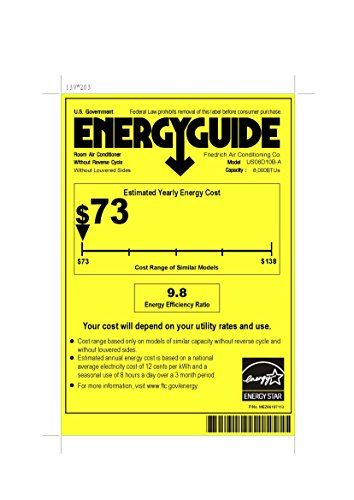 Friedrich Uni-Fit Series US08D10C In Wall Air Conditioner, 8,000 BTU, 115v, ENERGY STAR