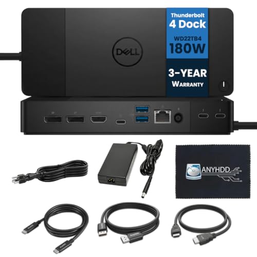 Dell WD22TB4 Thunderbolt 4 Dock Bundle