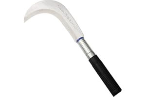Zelin Steel Grass Sickle,Clearing Sickle,Weeding Sickle,Manganese Steel BladeStainless Steel Handle Hand held Sickle Tool - Multipurpose Gardening Weeding Grass Sickle and Farming Sickle