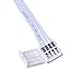 Tingkam 5Pcs LED 5050 RGB Strip Connector, Gapless Strip to Strip, Conductor for 10mm Wide 5050 PCB RGB light Strip+5pcs Pins