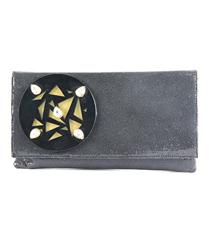 SAISHA Womens Clutch (Black) (Contemporary)