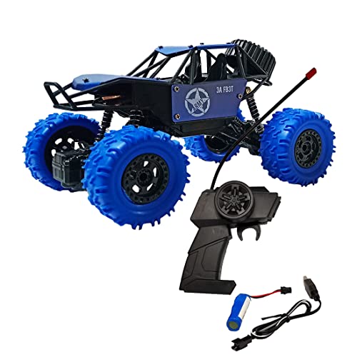 Wembley Remote Control Monster Truck RC Car Rock Crawler 4X4 High Speed Racing Car Rechargeable Rally Car (Blue)